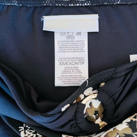 Michael Kors floral logo ring swim BOTTOM bikini XS. NOTE: TOP NOT INCLUDED. - Picture 5 of 7